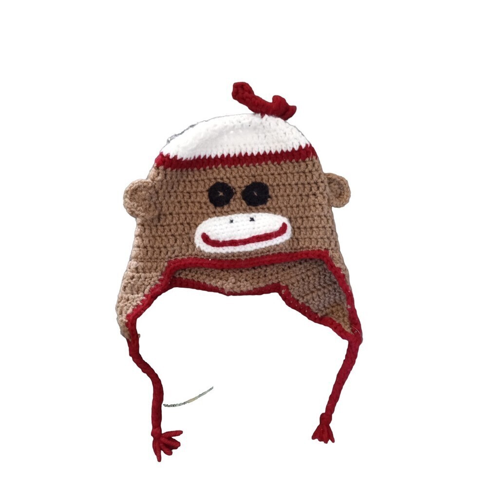Handmade baby/toddler Adorable crochet Monkey beanie
